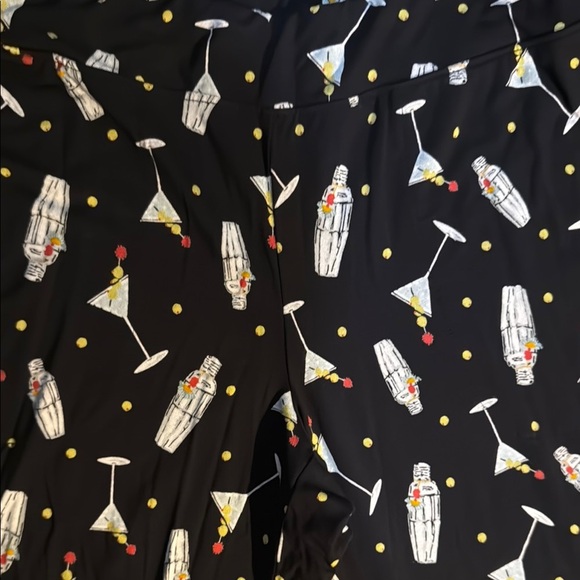 EUC Chico's + Soma Black Martini Drinks Print Pajama PJ Lounge Pants Size S - Picture 2 of 7